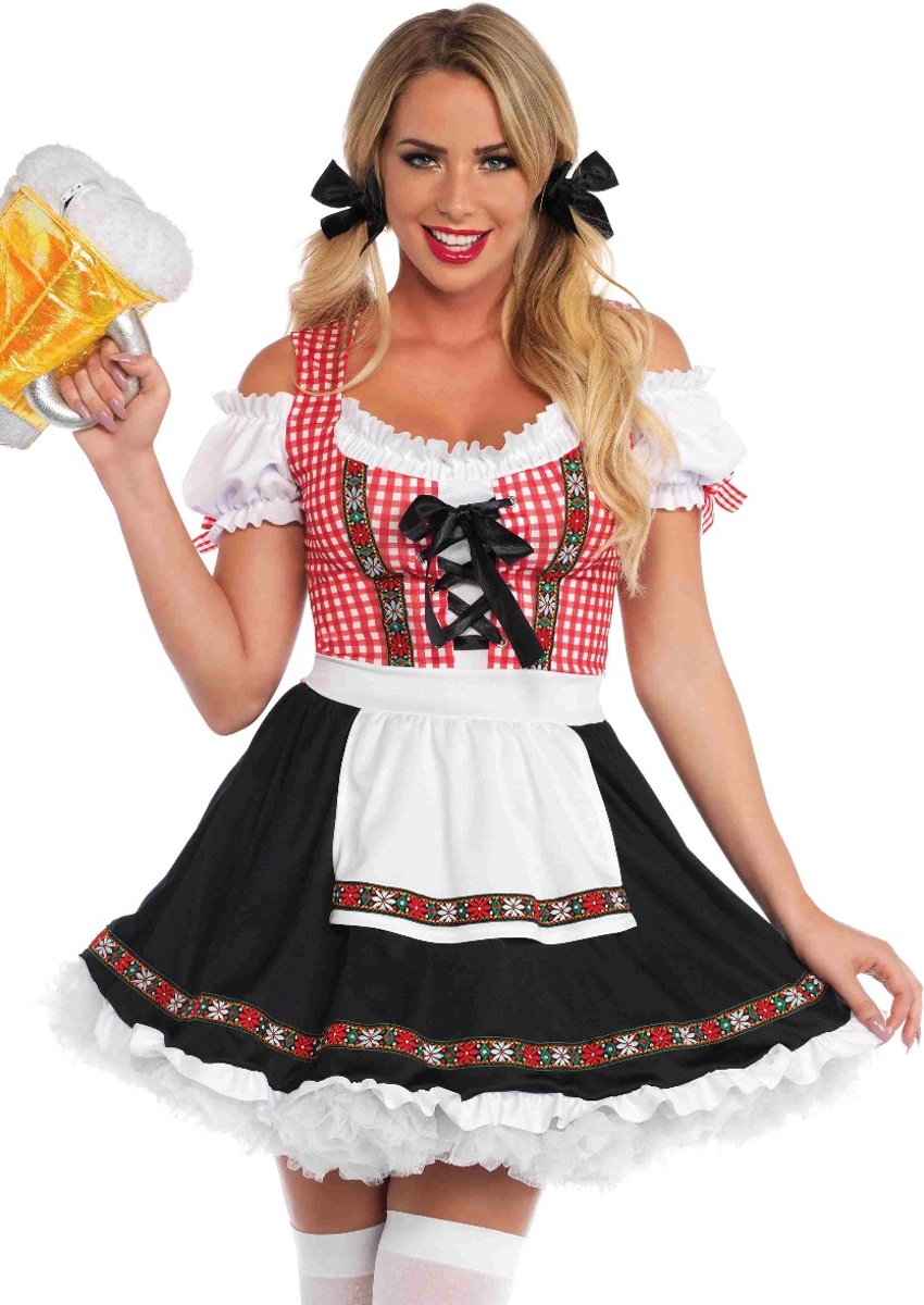 Boeren Tirol & Oktoberfest Kostuum | Dorstige Dirndl Dagmar | Vrouw | Small | Bierfeest | Verkleedkleding